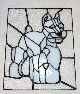 stained glass schnauzer