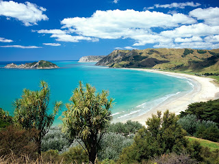 Anaura Bay, Gisborne, New Zealand Stock Photos