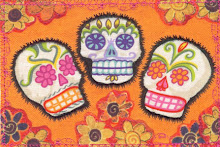 Tres Sugar Skulls