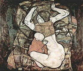 Egon Schiele-Junge Mutter