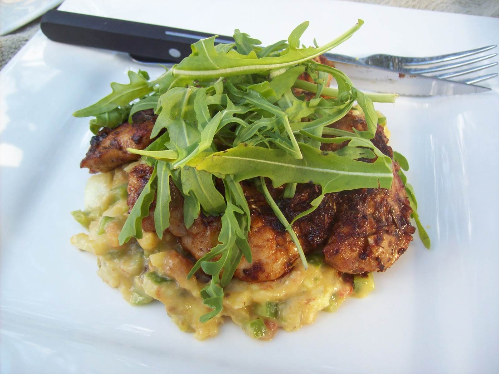 Lick The Spoon Cajun Chicken with Mango and Avocado Salsa