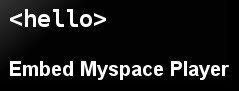 Myspace Music player - HTML iframe kod Myspace Music player - HTML iframe kod