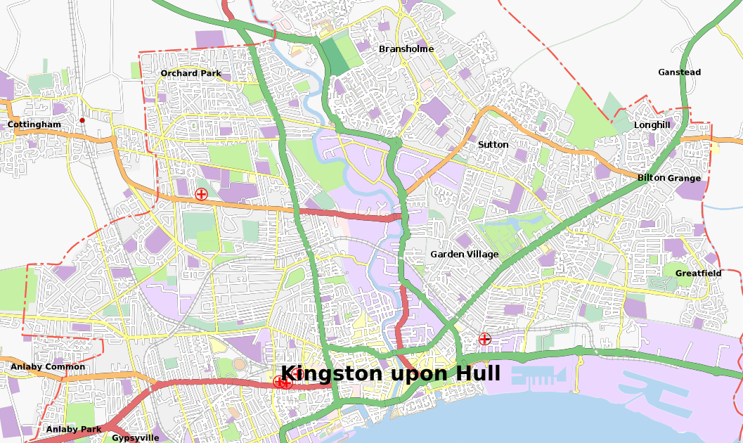 Open Maps All roads in Hull