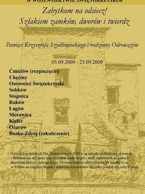 Europejskie Dni Dziedzictwa 2009 Świętokrzyskie plakat 2009