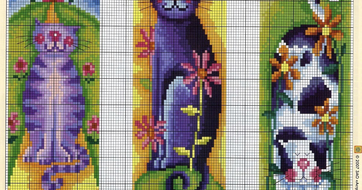Музыкальные коты вышивка Музыкальные коты вышивка