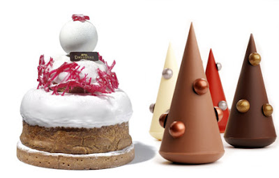 Chocolate Christmas trees cake by Pierre Marcolini hot photo