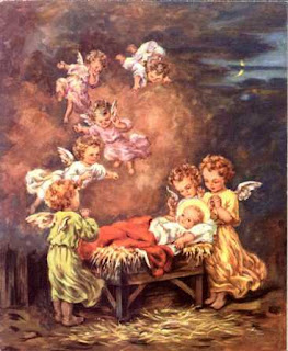 Christmas Angels playing at Jesus Christ hot image