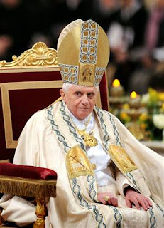 Pope Benedict XVI looks on as he attends a Vesper prayer at Saint Paul Basilica in Rome hot gallery