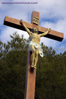 Jesus Christ Crucifixion on wooden cross pic