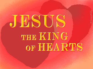 Jesus the King of Hearts powerpoint background with red color background hd(hq) Christian religious wallpaper