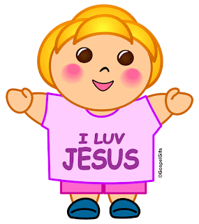 I Love Jesus cute kid clipart(clip art) picture saying about Inspirational religious image