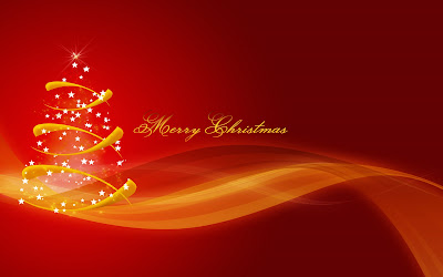 Very beautiful red background Merry Christmas wishes desktop photo and beautiful particle Christmas tree drawing art Christian Christmas picture free download