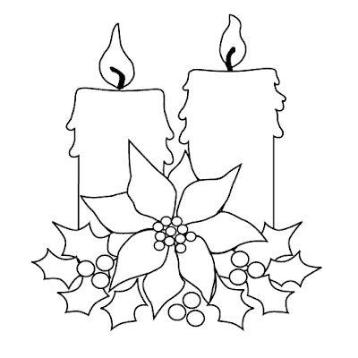Christmas candles lighting coloring page for children free Christian Christmas coloring pages download