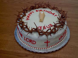 Christmas cake with Cross, Crown of thorns and nativity verse of Jesus with Luke 2 11 verse free download Christ photos