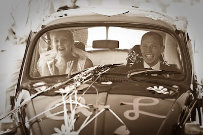 VW Beetle Wedding Getaway