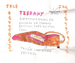 Zapato Tiffany para hacer de encargo.