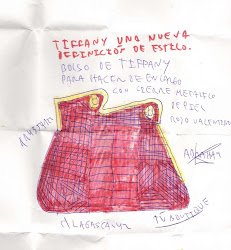 Bolso de Tiffany para hacer de encargo con cierre metalico de piel rojo valentino