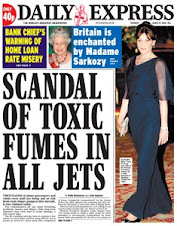 London Daily Express, 27 March 2008  front