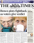 Thursday 1 May 2008 UK print media front pages [as seen by AADHIKARonline from London] 0930 GMT