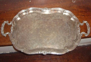 Ornate metal tray