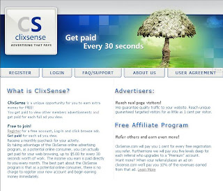 Clixsense - The Oldest and Most Trusted PTC Screenshot of Clixsense Homepage