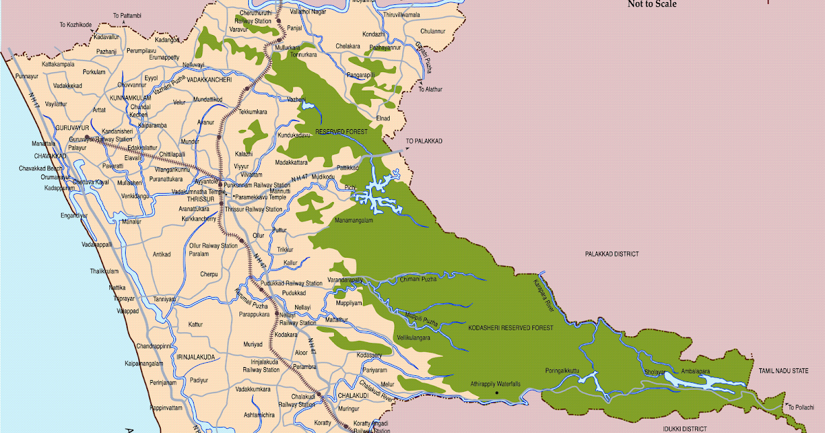 Travel Kerala Map of Thrissur