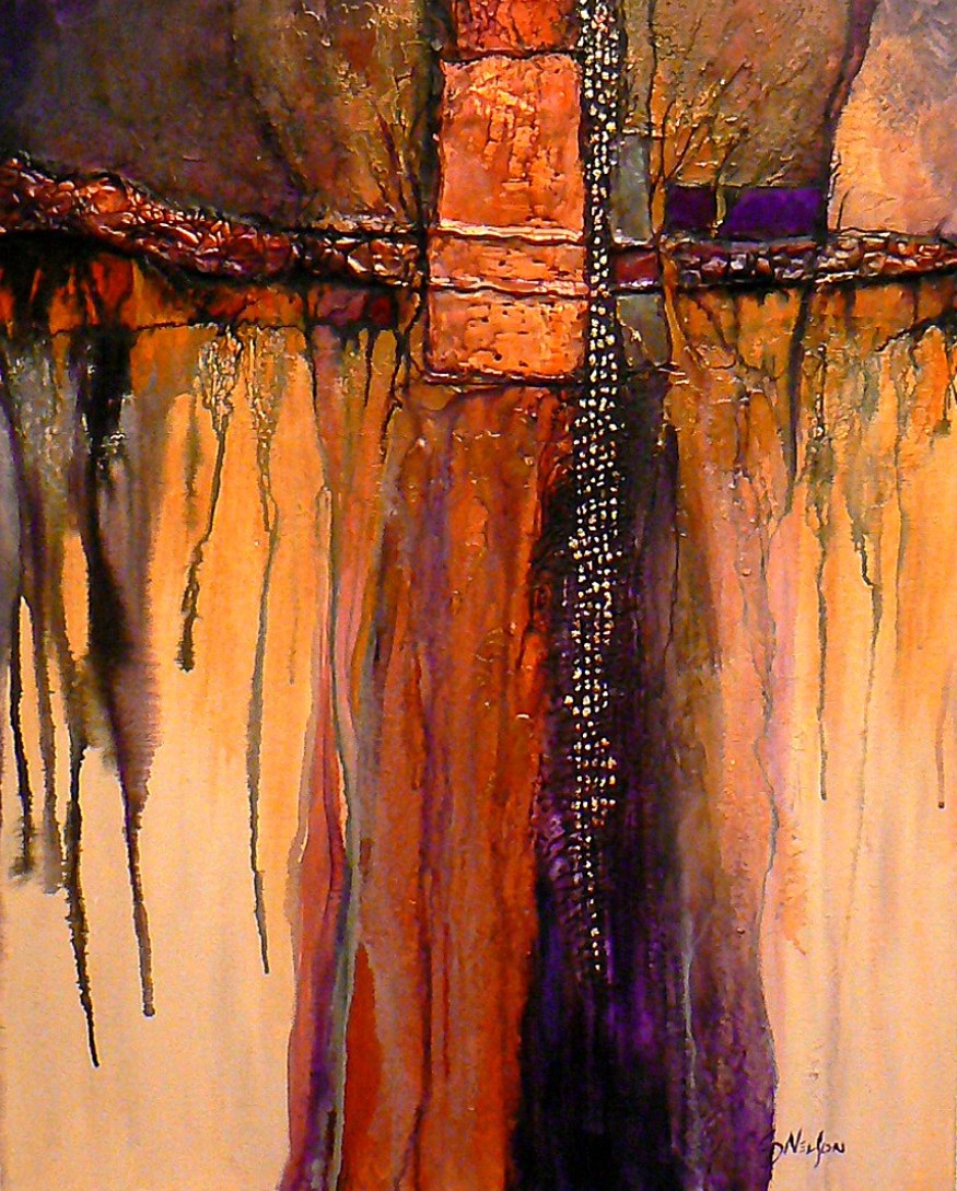 Daily Painters Abstract Gallery PRECIOUS METALS, 9108, metals and