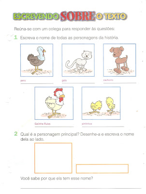 Atividade Personagens A Galinha Ruiva Jogo Pedagógico  Educação infantil,  Jogos pedagogicos, Historia a galinha ruiva