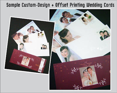 Some sample designs of the CustomDesign Offset Printing Wedding Invitation