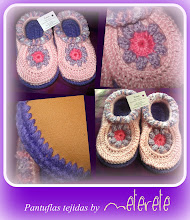 PANTUFLAS TEJIDAS con suela de cuerina