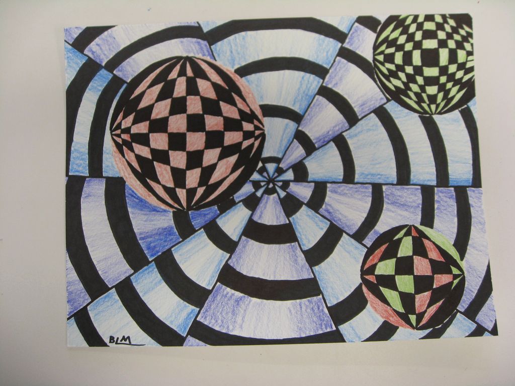 ART with Mrs. Smith Op Art, Spheres & Cones