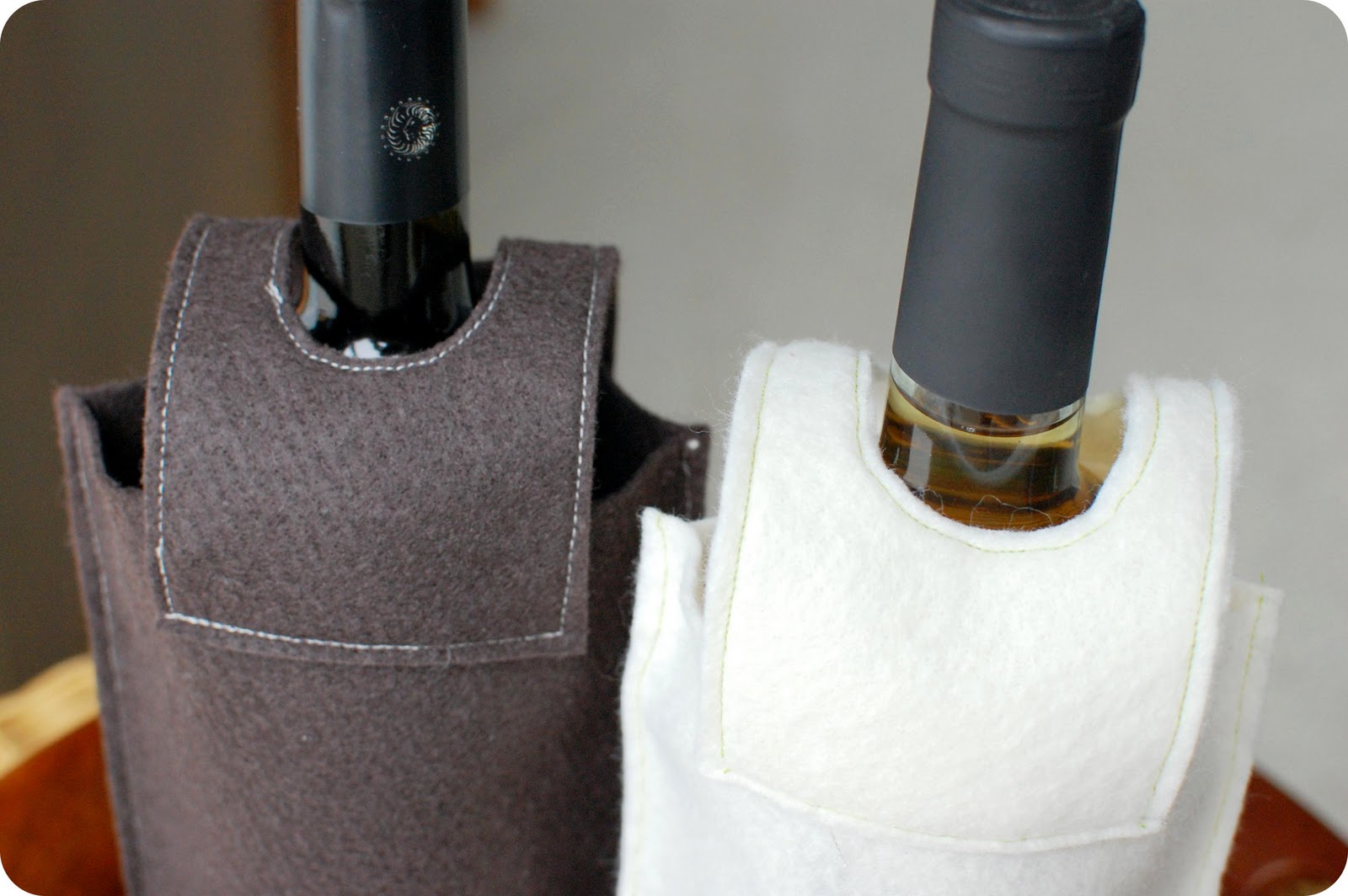 33 Shades of Green Handmade Holidays. . .Felt Wine Sleeve