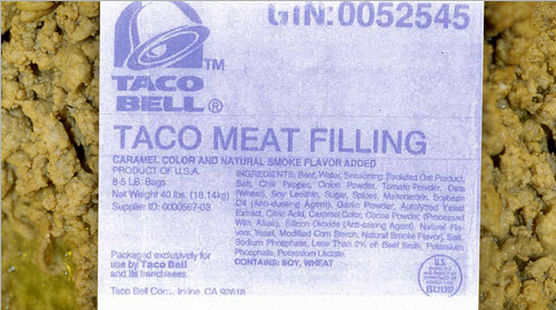 IMAGE(http://4.bp.blogspot.com/_pgKZWAoLjrw/TT-sabkELeI/AAAAAAAAMH4/fDIJ-frjcgM/s1600/taco%2Bbell%2Bmeat%2Bingredients.jpg)