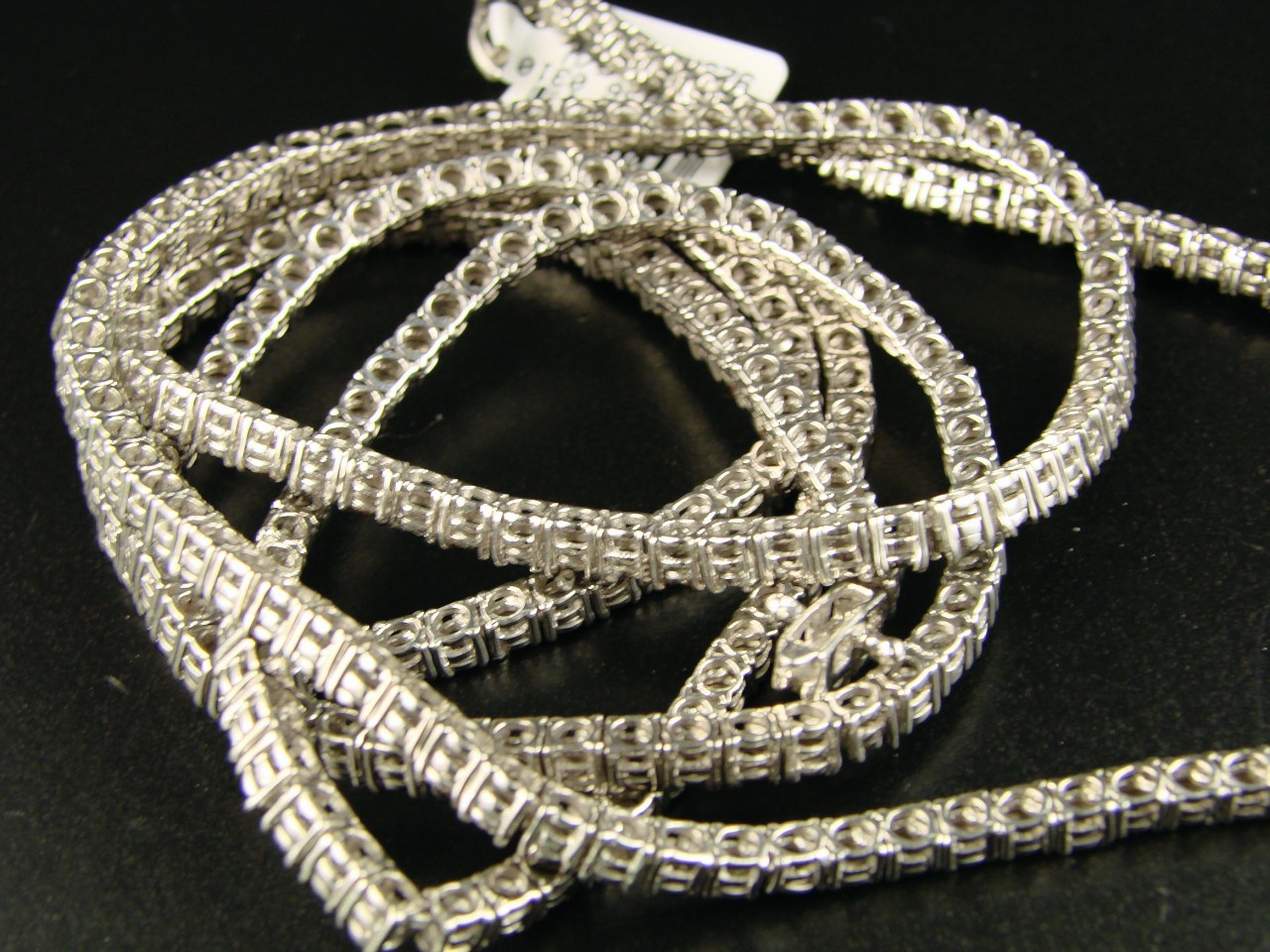 new_york_jewels 1 ROW ALL BLACK DIAMOND CHAIN NECKLACE 3 CT 34 INCH