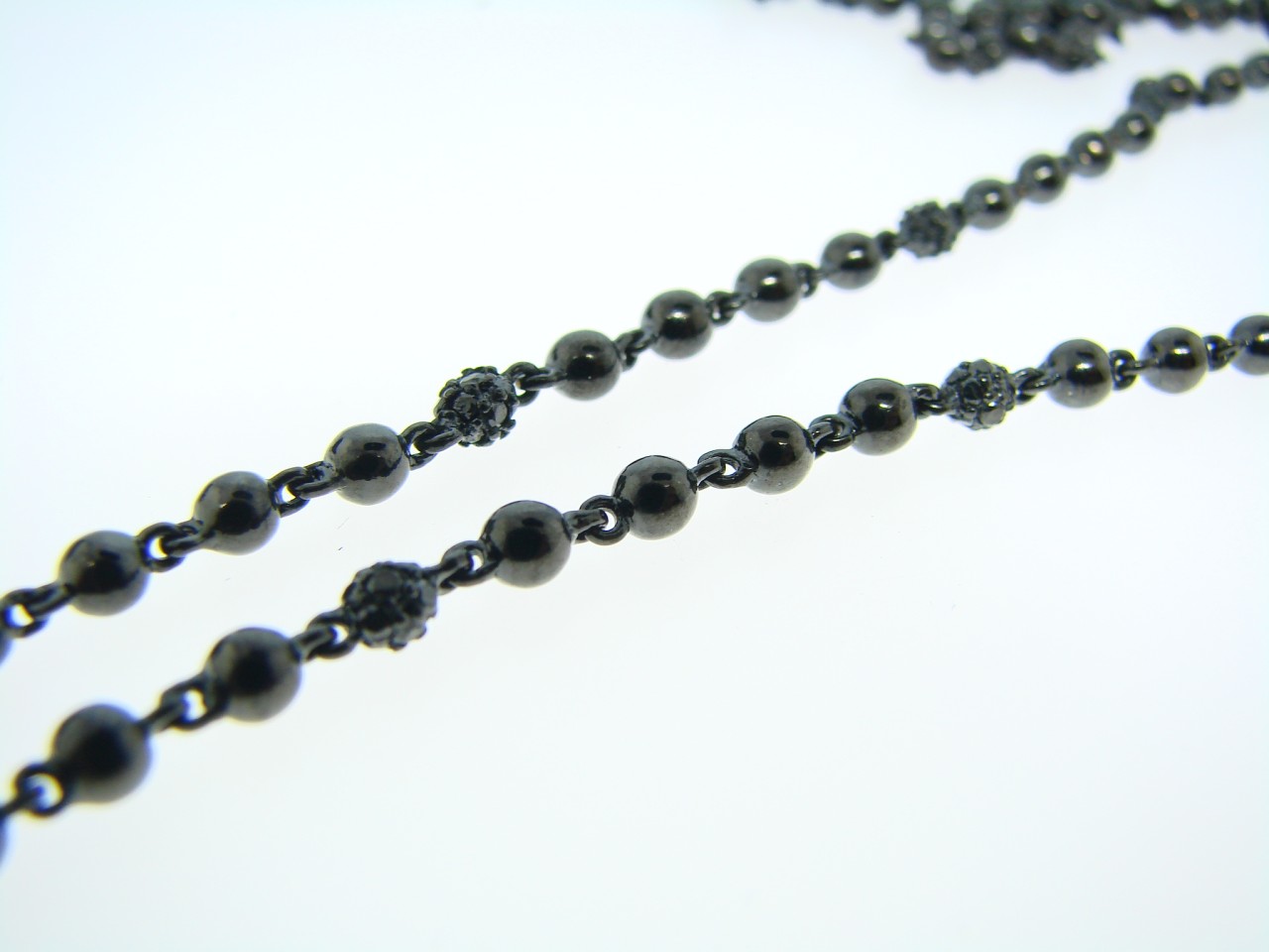 new_york_jewels BLACK ON BLACK DIAMOND CHAIN NECKLACE 4.0 CT 36 INCH
