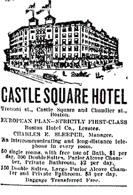 Castle Square Hotel, Boston 1905