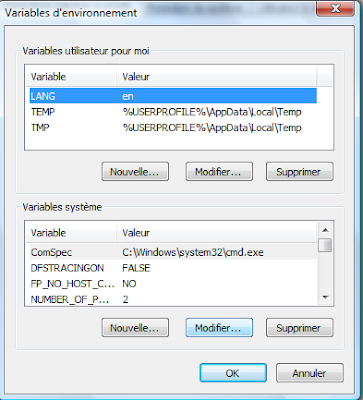 variable d'environnement windows pour modifier langue de Gimp
