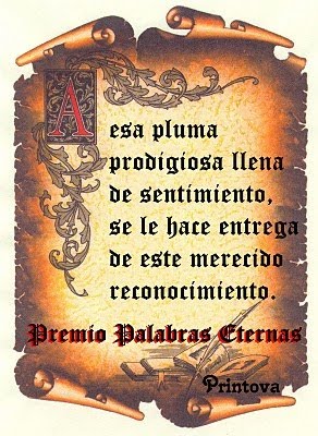 PREMIO PALABRAS ETERNAS