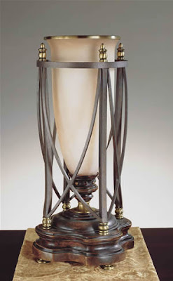 Murray Feiss 9209CB Aegean Table Torchiere Corinthian Bronze