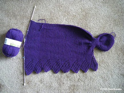Ikumi knits grandma's shawl