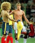 Francia 98: Valderrama cambia camiseta con Beckham