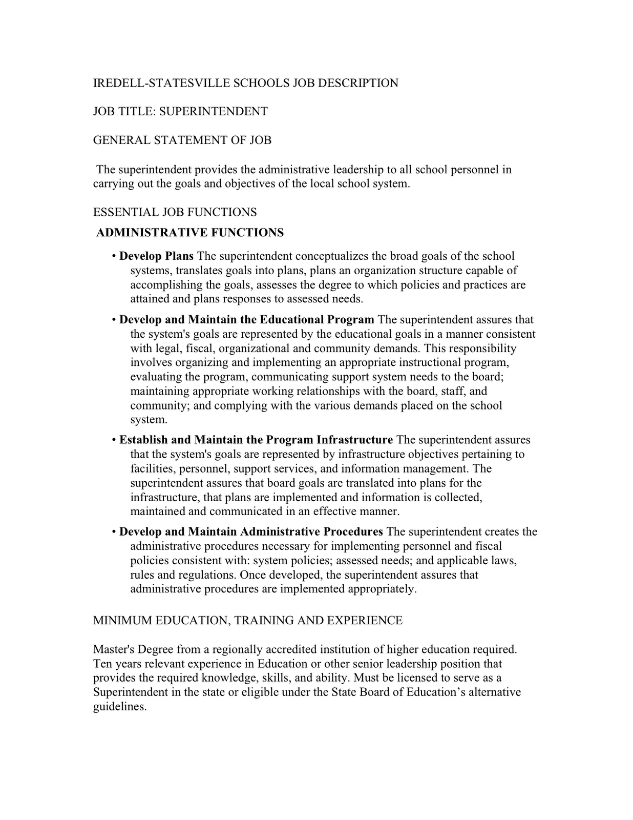 general contractor job description