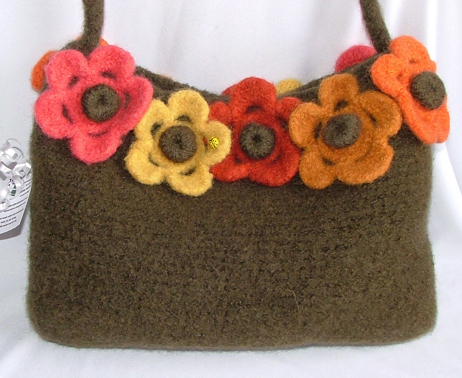 Felted wool crocheted purses Yen4Yarn