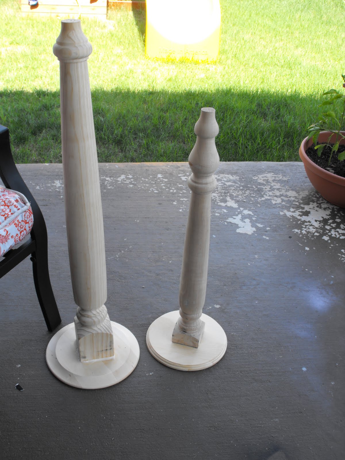 a little of this, a little of that TALL {table leg} Candlesticks
