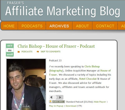 Chris Bishop speaks to Fraser Edwards at Affiliateblog.co.uk