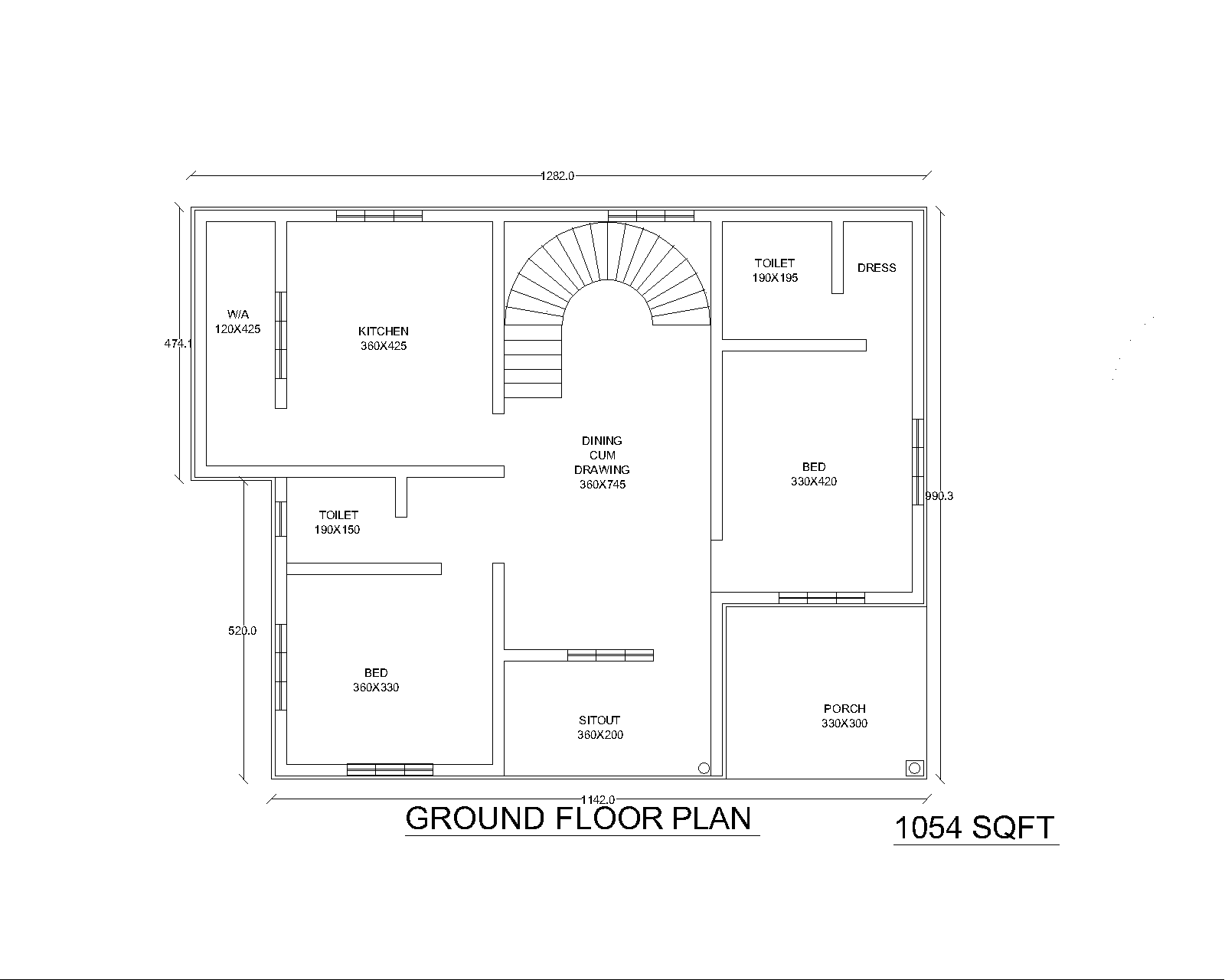 2 Bedroom House Plans Kerala