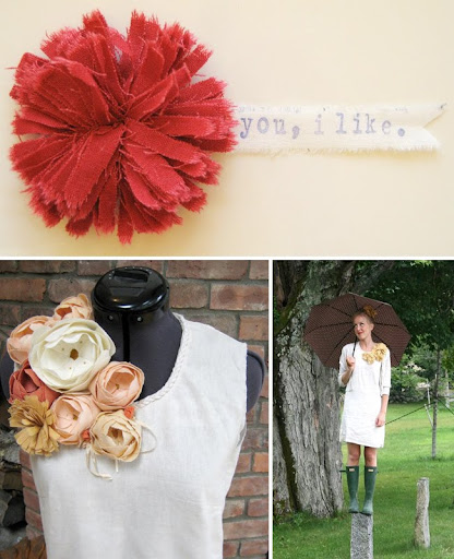 emerson made fabric flowers