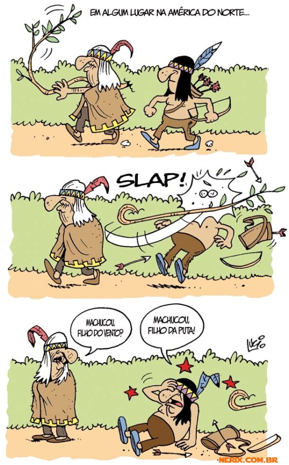 Previsão do Tempo indio piada riso tribo cara palida comedia humor tirinha fotomontagem nerix anedota Previsão do Tempo