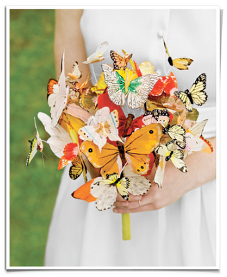 DIY paper butterfly bouquet by Martha Stewart Weddings Summer 2009