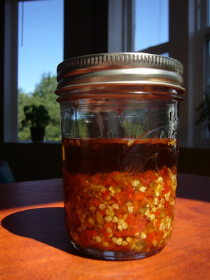 Spicy chili-infused Olive Oil